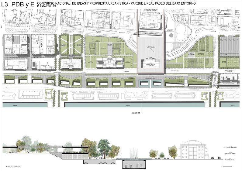 Ideas y Propuesta Urbanística Parque Lineal Paseo del Bajo y Entorno